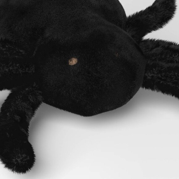 Spider Shaped Shearling Throw Pillow Black - Hyde & EEK - Target Halloween 2024 - Picture 4 of 6